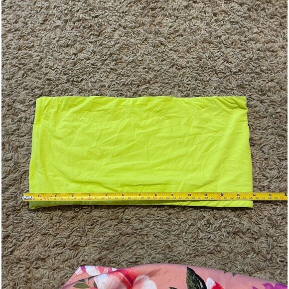 SKIMS Bandeau Top Neon Yellow Size 2X Fits Everybody - Picture 3 of 4